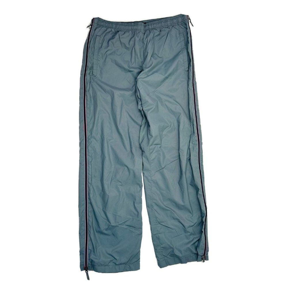 Vintage Y2K Express Nylon Baggy Athletic Gym Sweatpants Gray